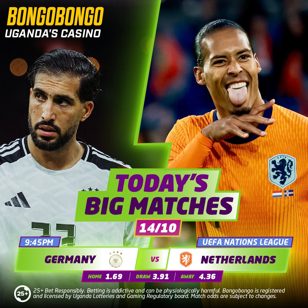 BongoBongo_UG's tweet photo. 🎖️🏆UEFA NATIONS LEAGUE🎖️🏆
▪️Germany x Netherlands▪️
Telegram BB Group? 👇
https://t.co/ikeJ53RbXQ
Download our new App:
https://t.co/nOQgBN1VUc 👈
.
#Football #Soccer #UEFA #NationsLeague #Netherlands #Germany #MondayMatches #Accumulator #BongoBongo https://t.co/mEB7xpZSk1