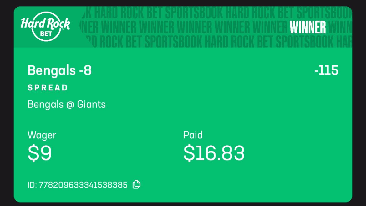 Sees8Sees's tweet photo. Not a lot of betting for sunday football but tried to make the best outta it 
#bet #hardrock #moneymaker 
FREE DISCORD IN MY LINK WHERE I POST PLAYS https://t.co/nCGDpP9CvF