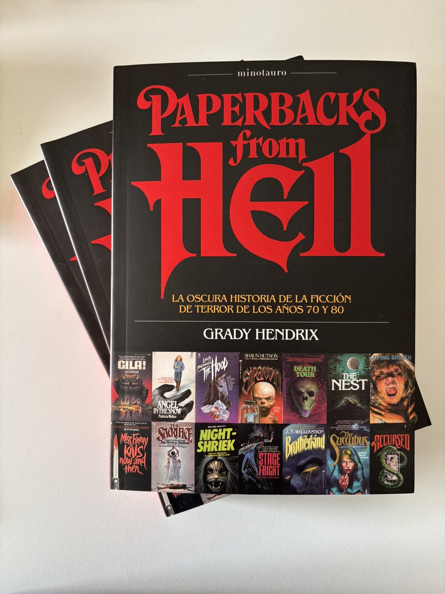 noonebutpi's tweet photo. Ya me han llegado los justis de esta joyita de @grady_hendrix que traduje hace unos meses para @minotaurolibros. ❤️💪🏻📚 #translatorsjoy #translatorspride https://t.co/BnO3E6VMbr