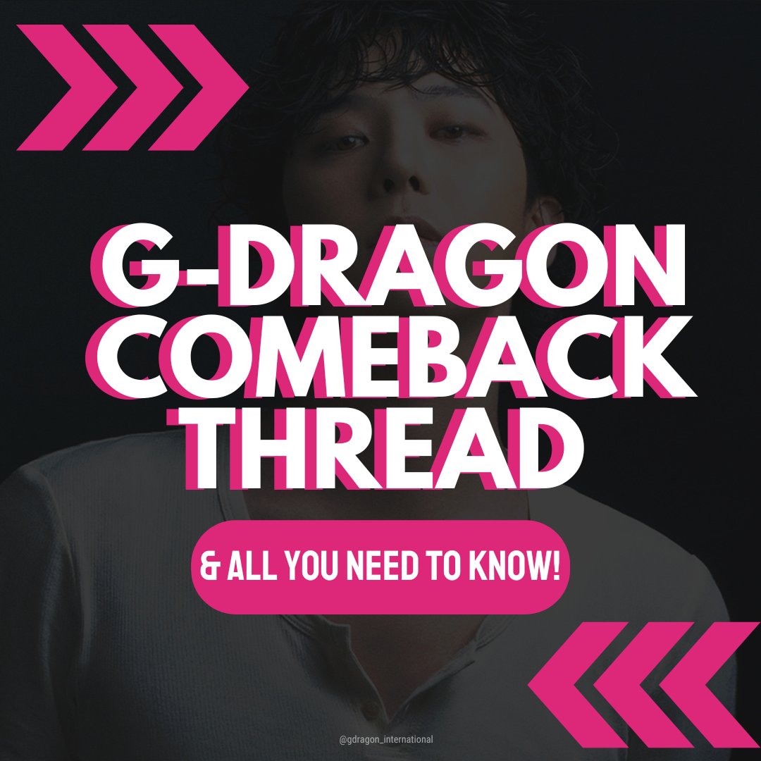 [THREAD] G-DRAGON COMEBACK GUIDE

♡ A one-stop thread for G-Dragon's comeback era

More details will be posted soon! 🎀

#GDRAGON #지드래곤 <a href="/IBGDRGN/">G-DRAGON</a>