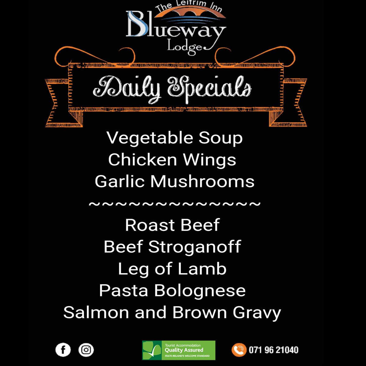 AndBlueway's tweet photo. Monday's Lunch Specials......1pm to 8pm https://t.co/hY6dFpJ0iF