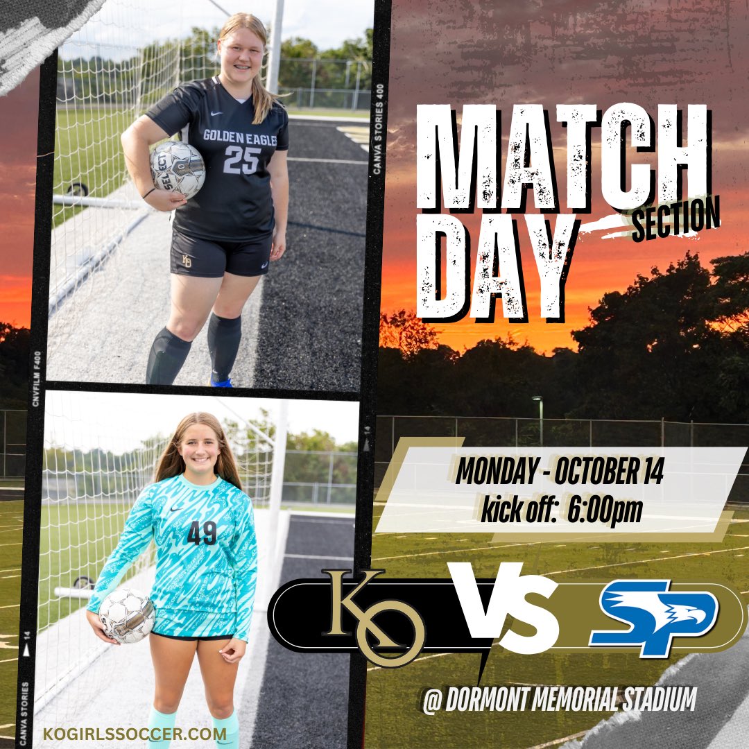 oaks_ladyeagles's tweet photo. We close out the 2024 regular season tonight with a tough section rivalry.
🆚 South Park
📍 Dormont Stadium 🏟️
🕕 6pm
✳️ Section Match
@pghsoccernow @TribLiveHSSN @PGSportsNow @ko_goldeneagles
#KOSoccer🦅 #WPIALSoccer #beGolden https://t.co/OAWDvenqkl