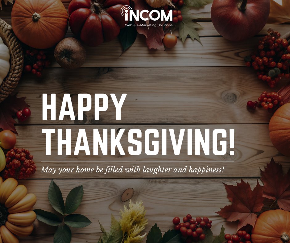 incomrealestate's tweet image. Happy Thanksgiving from all of us at InCom 🍂

We're incredibly grateful for our amazing clients and partners who trust us to help streamline their real estate businesses. 
Wishing you a day filled with love, laughter, and delicious food!  

#HappyThanksgiving  #InComRealEstate