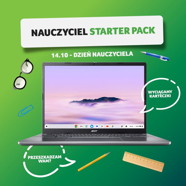 Dzisiaj jest wyjątkowy dzień dla wszystkich nauczycieli, więc przygotowaliśmy mały niezbędnik 😉

🎁 Wolny poniedziałek to nie jest jedyny prezent z tej okazji. Przeczytaj więcej o bonie dla nauczyciela 👉 pl-promocje.acer.com/laptopdlanaucz…