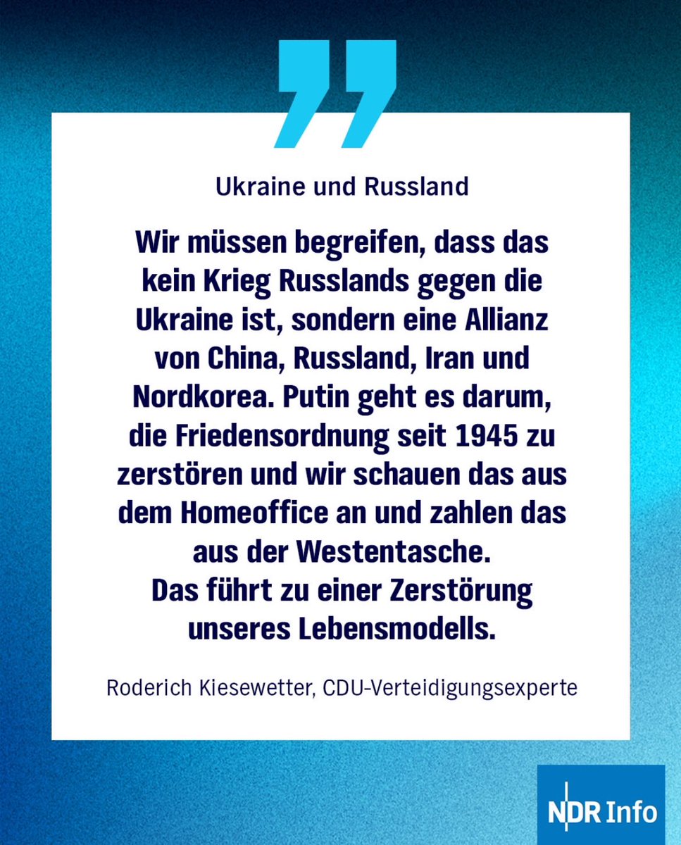 Was <a href="/RKiesewetter/">Roderich Kiesewetter🇪🇺🇩🇪🇮🇱🇺🇦</a> sagt:

<a href="/ndr/">NDR.de</a>
