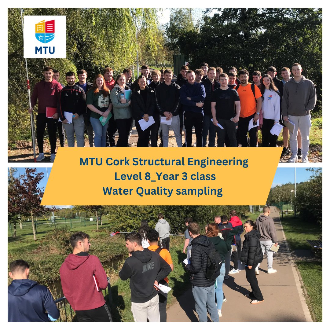 Munster Technological University (@mtu_ie) on Twitter photo Y3 <a href="/MTU_ie/">Munster Technological University</a> Cork Structural Engineering L8 class, taking water quality sampling from the Curraheen River. Students were asked to consider the relevance of the <a href="/SustDev/">UN DESA Sustainable Development</a> (UN SDGs) in relation to the river ecosystem & the affects of human activities & physical changes.
<a href="/sirig_MTU/">SIRIG_MTU</a> Y3 <a href="/MTU_ie/">Munster Technological University</a> Cork Structural Engineering L8 class, taking water quality sampling from the Curraheen River. Students were asked to consider the relevance of the <a href="/SustDev/">UN DESA Sustainable Development</a> (UN SDGs) in relation to the river ecosystem & the affects of human activities & physical changes.
<a href="/sirig_MTU/">SIRIG_MTU</a>