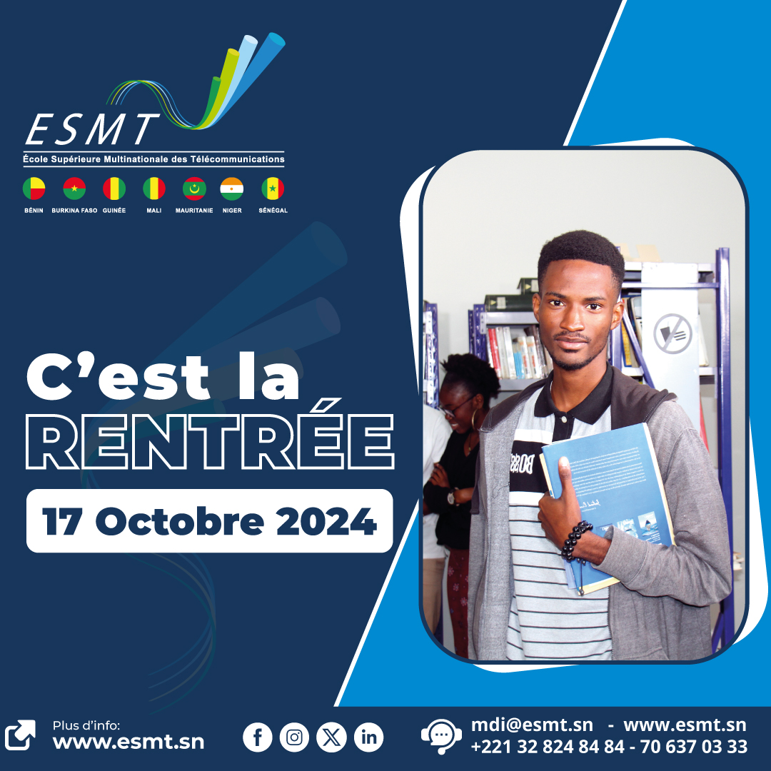 esmtdakar's tweet photo. ✨ C'est la rentrée ce 17 octobre 2024. 🎓
#RentréeESMT2024 #ESMTNextLevel #EducationDigitale #NouveauxDéfis2024 #FutureTechLeaders #CarrièreTechnologique #IngénierieEtInnovation #FormationDigitale #ExcellenceAcadémique #ESMTRentréeOctobre #Focus17 https://t.co/cEh49ZLeBV