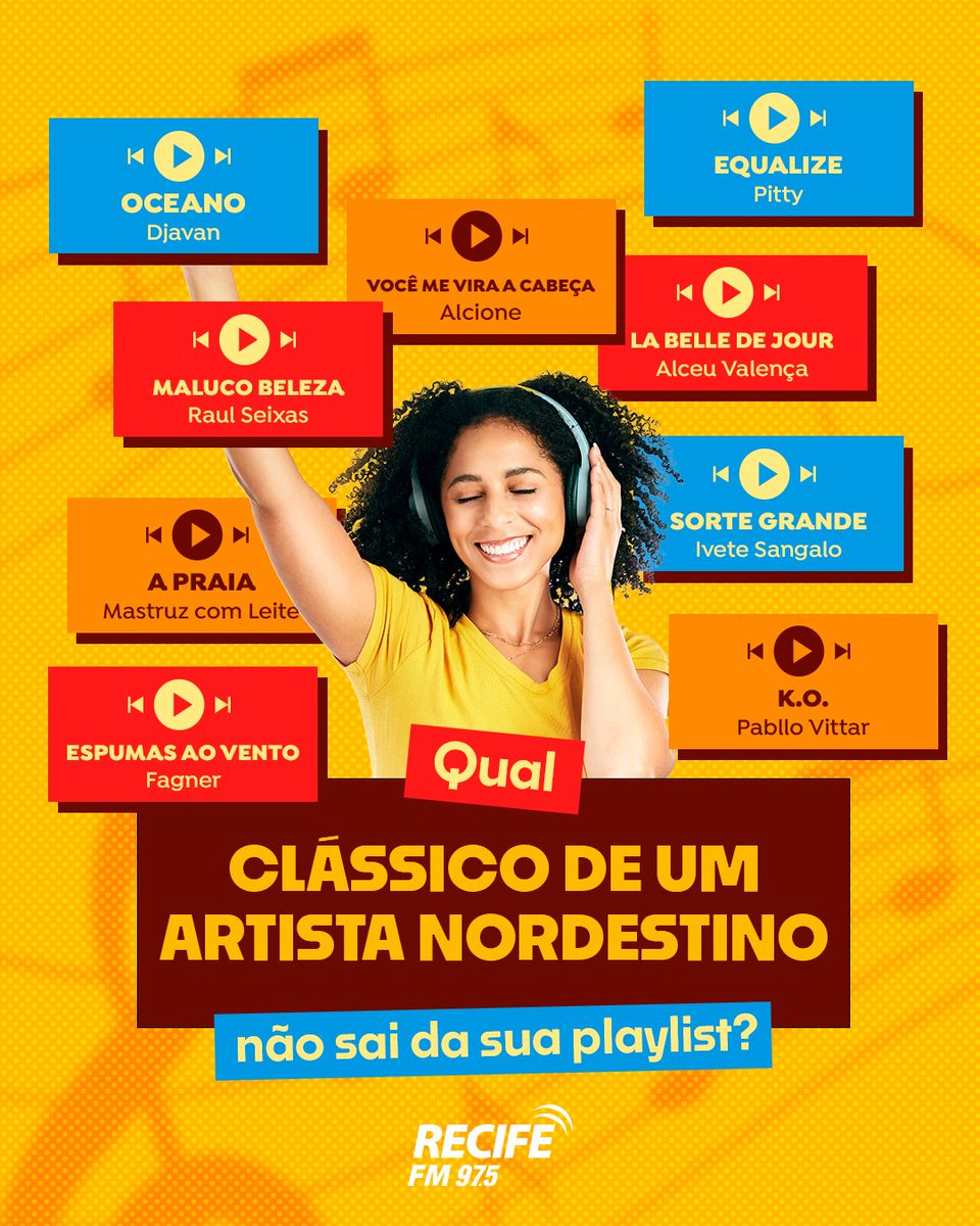 Semana começando e a gente quer saber: Qual hit clássico do Nordeste não pode faltar na sua playlist? 🧡🎵

Comenta aqui embaixo👇🏼📻

#RecifeFM #AMinhaPaixão #ClássicosDoNordeste #Playlist