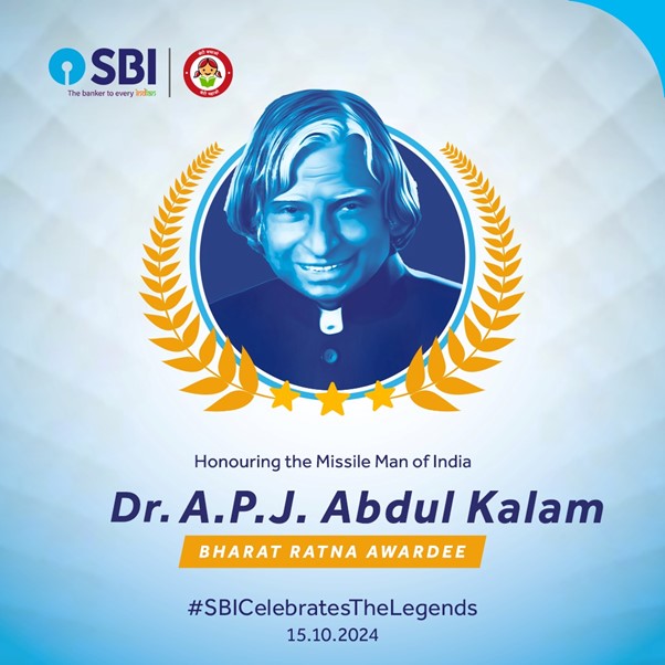 TheOfficialSBI's tweet photo. On his birth anniversary, we pay tribute to the Bharat Ratna Awardee and former President of India, Dr. A.P.J. Abdul Kalam, popularly known as the Missile Man of India. Fondly remembered as the People's President, Dr. Kalam was an eminent aerospace scientist and statesman who elevated India to new heights. He played a key role in the success of India's Pokhran-II nuclear tests in 1998, contributing significantly on organisational, technical and political fronts. His pioneering work in scientific research and the modernization of India’s defence technology continues to inspire the nation.

#SBI #TheBankerToEveryIndian #SBICelebratesTheLegends #BharatRatnaAwardee