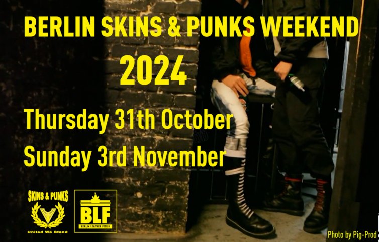 We updated our website with the program of BERLIN SKIN WEEKEND 2024.

fenix-skinspunks.be/event-berlinsk…

#gayskinhead #gayskins #gaypunk #berlinskinweekend #berlinskinweekend2024