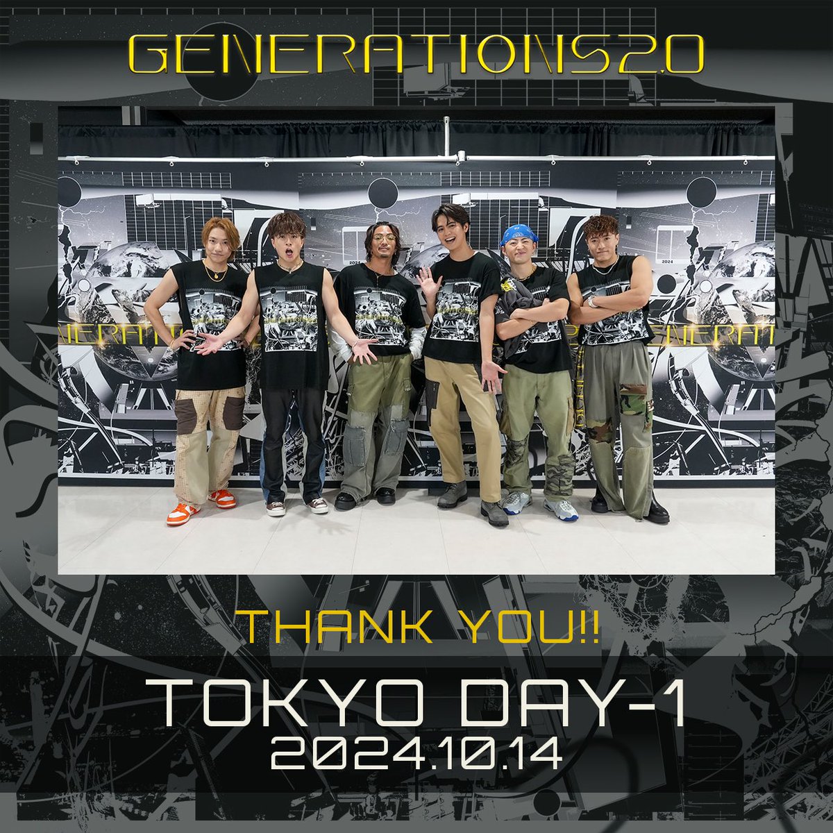 generationsfext's tweet photo. 2024.10.14 (Mon)
____________________________

GENERATIONS LIVE TOUR 2024
          “ GENERATIONS 2.0 “
                 ' Tokyo Day1 '
____________________________

“ 新たな進化と変化を "

#GENERATIONS
#GENERATIONS2_0 https://t.co/3Pfv2D11Yj