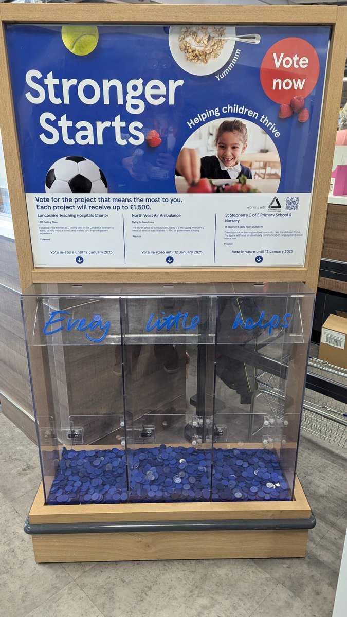 Lancashire Teaching Hospitals Charity (@lanchospcharity) on Twitter photo 🌟 We need YOUR help! 🌟
Vote for <a href="/LancsHospitals/">Chorley & Royal Preston</a> at Tesco stores in Preston from Oct to mid-Jan 2025!
Your vote can help us secure up to £1,500 to install child-friendly LED ceiling tiles in our Children’s Ward, creating a calming space for young patients 🧡
Thank you! 🌟 We need YOUR help! 🌟
Vote for <a href="/LancsHospitals/">Chorley & Royal Preston</a> at Tesco stores in Preston from Oct to mid-Jan 2025!
Your vote can help us secure up to £1,500 to install child-friendly LED ceiling tiles in our Children’s Ward, creating a calming space for young patients 🧡
Thank you!