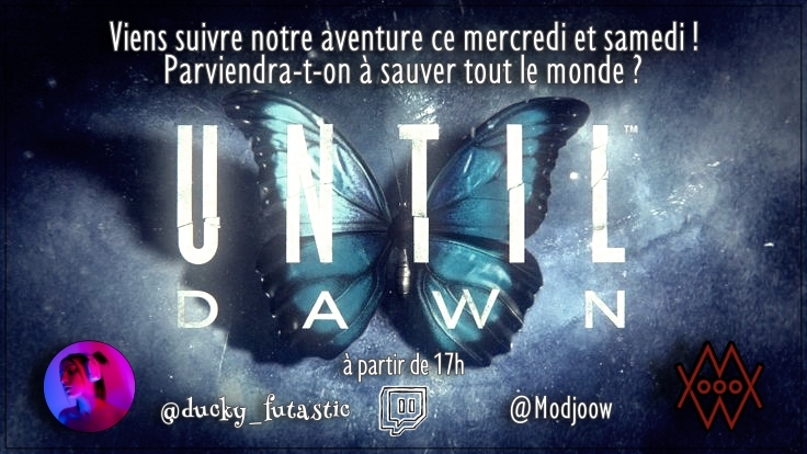 Rendez-vous sur nos chaînes Twitch à partir de 17h ! Trop hâte de rejouer avec le copain <a href="/Modjoow/">Modjoow</a>, le maître de l'horreur ! 👻
Préparez-vous à fissionner et crier ! 🎮🦆🎃
[twitch.tv/ducky_futastic]