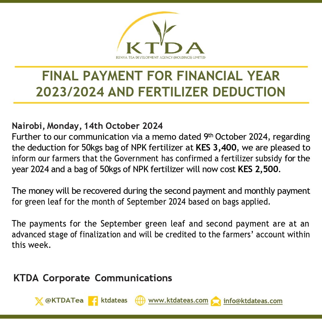 KTDA Holdings Limited tweet media