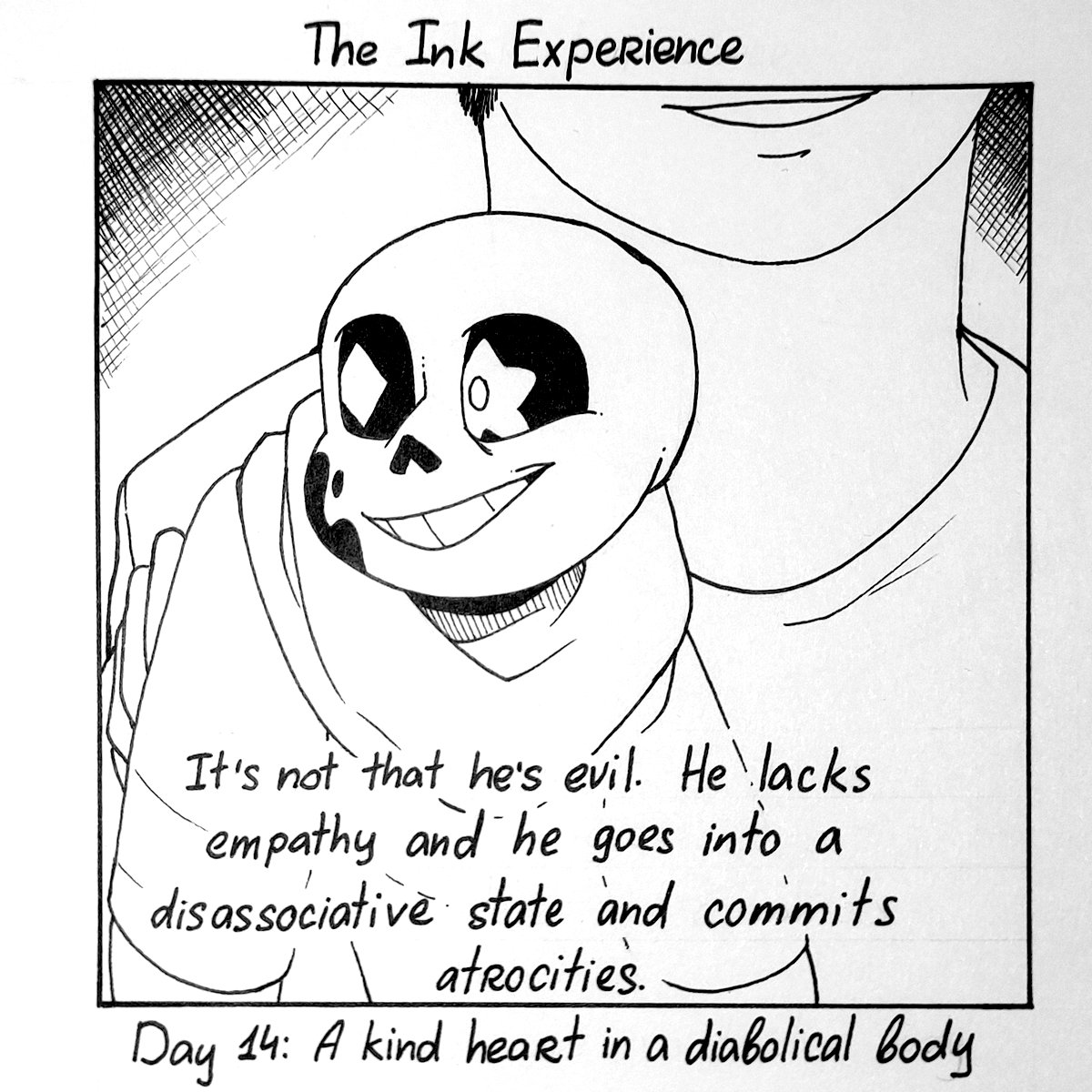 Inktobertale 2024: Day 14 — A kind heart in a diabolical body