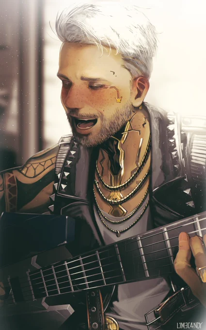 kerry! He is cute and nice guy!! 優しくって素敵なやつ #Cyberpunk2077 #サイバーパンク2077 #Fanart