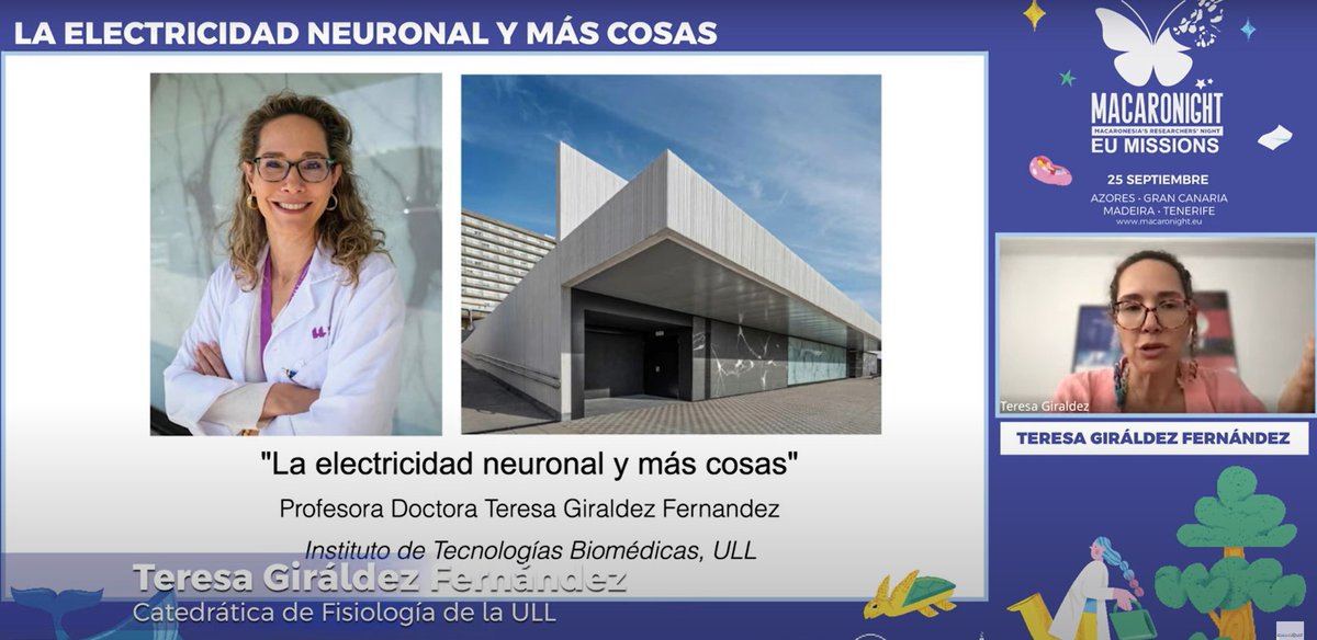 Cienci@ULL (@cienciaull) on Twitter photo #Macaronight2024 🌌 "La electricidad neuronal y más cosas", una charla científica impartida por la catedrática de Fisiología de la <a href="/ULL/">Universidad de La Laguna</a>, Teresa Giráldez 👉 youtube.com/watch?v=OwPhYM…
<a href="/cienciacanaria/">Ciencia Canaria</a> <a href="/cajasiete/">Cajasiete</a> <a href="/MacaronightEU/">MacaronightEU</a> <a href="/ITB_ULL/">Instituto de Tecnologías Biomédicas</a> <a href="/JuventudCanaria/">JuventudCanaria.com</a> #Macaronight2024 🌌 "La electricidad neuronal y más cosas", una charla científica impartida por la catedrática de Fisiología de la <a href="/ULL/">Universidad de La Laguna</a>, Teresa Giráldez 👉 youtube.com/watch?v=OwPhYM…
<a href="/cienciacanaria/">Ciencia Canaria</a> <a href="/cajasiete/">Cajasiete</a> <a href="/MacaronightEU/">MacaronightEU</a> <a href="/ITB_ULL/">Instituto de Tecnologías Biomédicas</a> <a href="/JuventudCanaria/">JuventudCanaria.com</a>