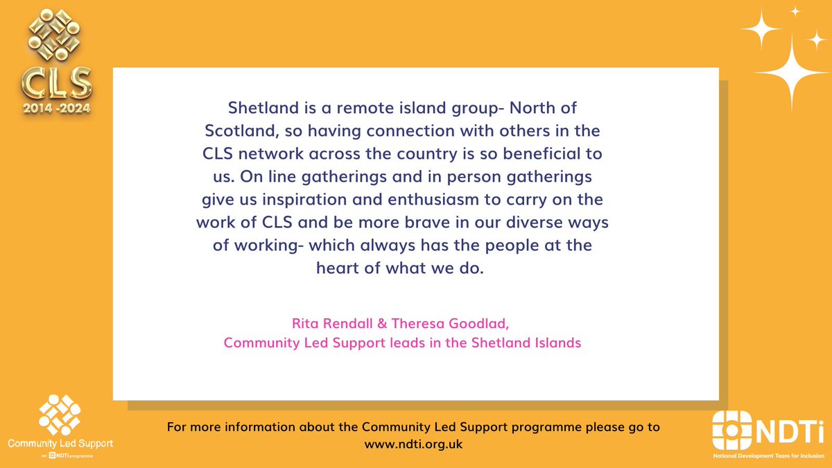 CLSNDTi's tweet image. Following Friday's post with more reflections from #CommunityLedSupport members in Scotland, this time the Shetland Islands @NDTicentral @JennyPittsNDTi