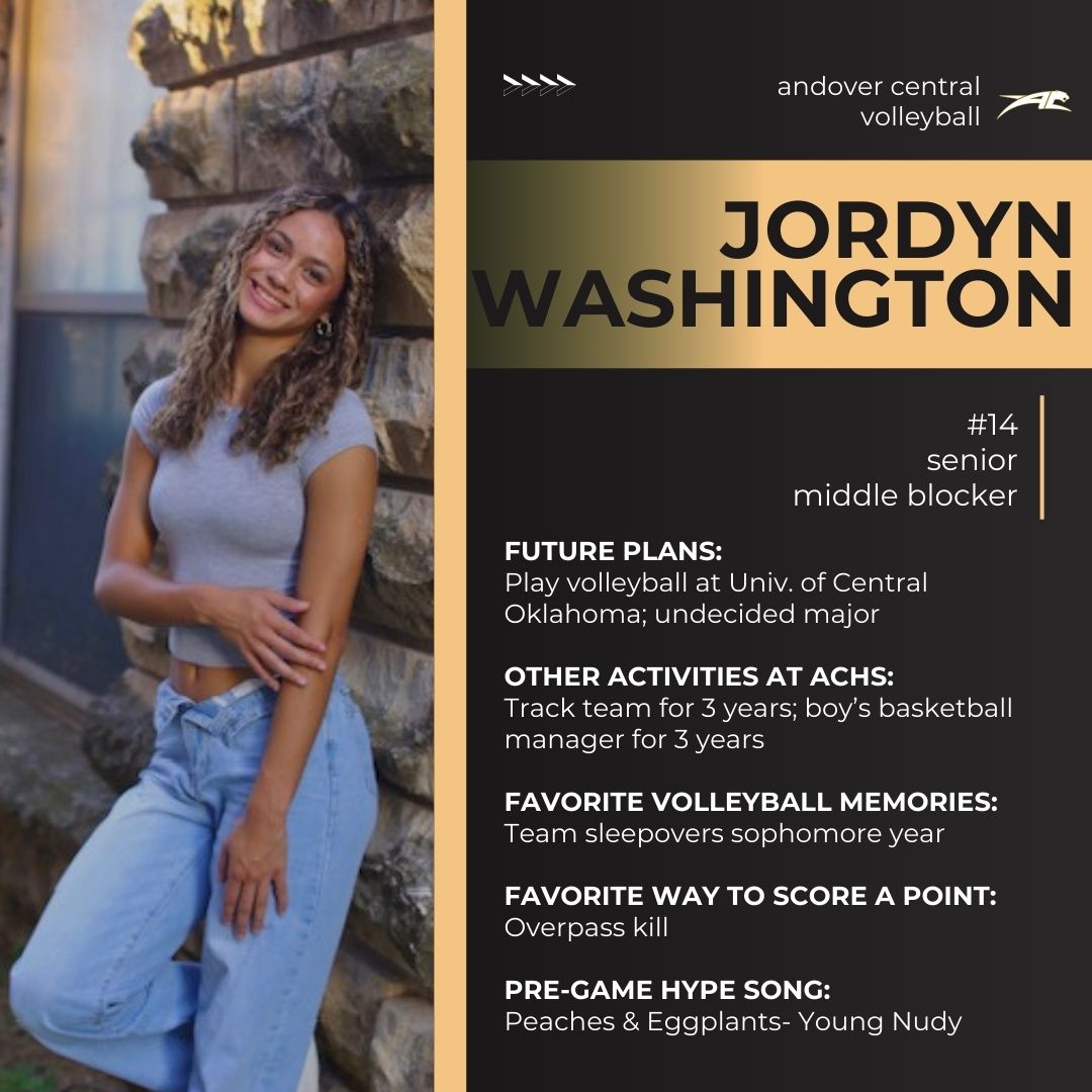 Andover Central HS Volleyball (@acjaguarvb) on Twitter photo Last but not least, our final senior is middle blocker, <a href="/Jordy_wash14/">Jordyn Washington</a>! We hope to see all of you tomorrow night at 5p vs Goddard, 7p for senior night introductions and directly after for our match vs Andover! Let's pack the jungle in pink! #RTF #ACALLDAY <a href="/UCOvolleyball/">UCO Volleyball</a> Last but not least, our final senior is middle blocker, <a href="/Jordy_wash14/">Jordyn Washington</a>! We hope to see all of you tomorrow night at 5p vs Goddard, 7p for senior night introductions and directly after for our match vs Andover! Let's pack the jungle in pink! #RTF #ACALLDAY <a href="/UCOvolleyball/">UCO Volleyball</a>