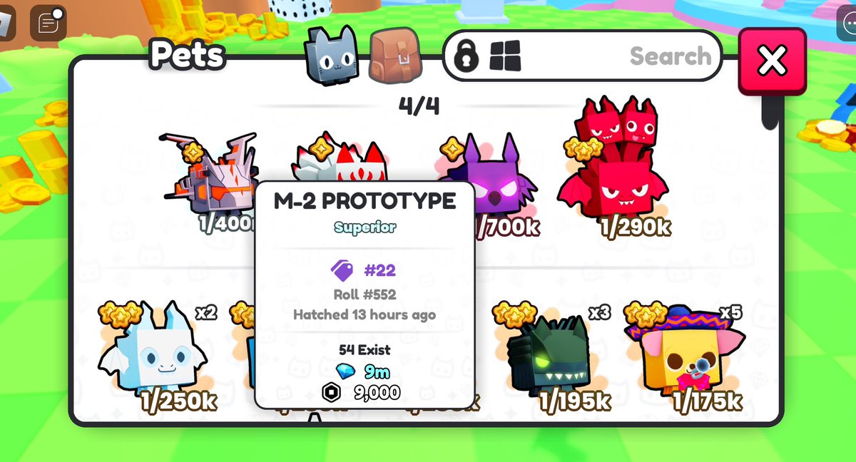 My son started playing Pets Go with me on his account and with NO gamepasses and NO advantage he hatched this in just about 500 spins total! Makes me feel stupid for buying the all the gamepasses on my account! #PetsGo <a href="/BuildIntoGames/">BIG Games</a>