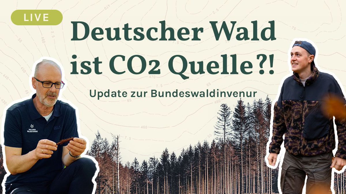 Wir kommentieren die Bundeswaldinventur - knackig und schonungslos um 18:30 Uhr auf YouTube:

youtube.com/live/-IsyOHJxD…