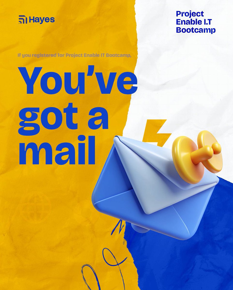 joinhayes's tweet image. You’ve got a mail 📩

Kindly proceed to check the next step.

Best wishes in the next stage towards the selection process.

 #FreeTechTraining  #TechSkills #TechOpportunities  #TechJobsNigeria