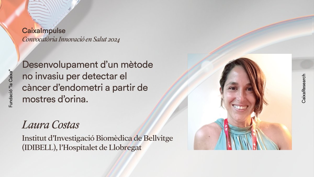 🔍 Els mètodes de diagnòstic del càncer d’endometri, el cinquè ➕comú en dones, acostumen a ser invasius o poc específics.

Amb el suport de #CaixaImpulse Innovació, <a href="/Laura_Costas_Ct/">Laura Costas Caudet</a> desenvolupa una eina no invasiva per detectar-lo per mitjà d’una anàlisi d’orina.👇

🔗