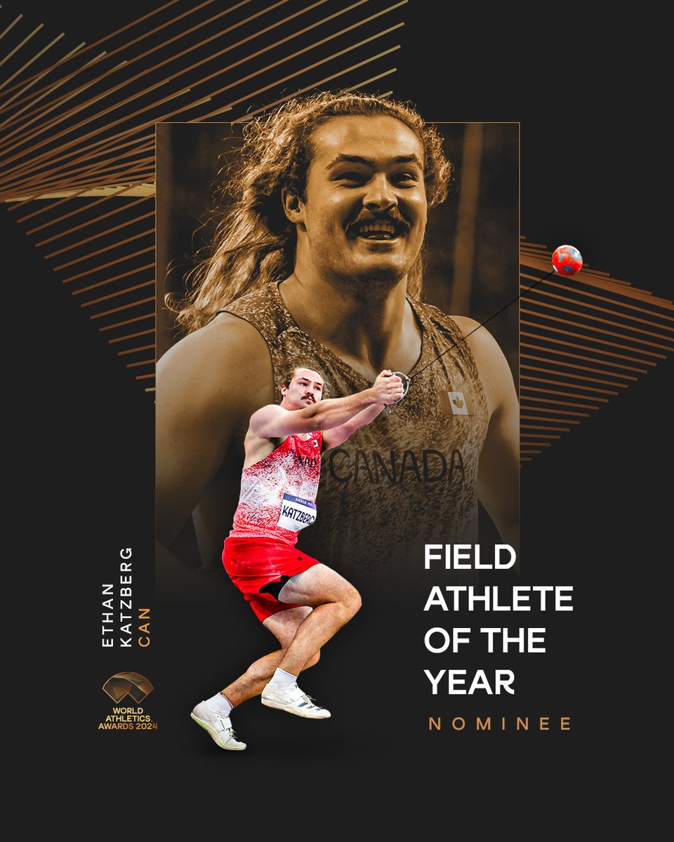 Male Field Athlete of the Year nominee ✨ 

Repost to vote for Ethan Katzberg 🇨🇦 in the #AthleticsAwards.

Voting closes on Sunday 20 October at 11:59 PM CEST.