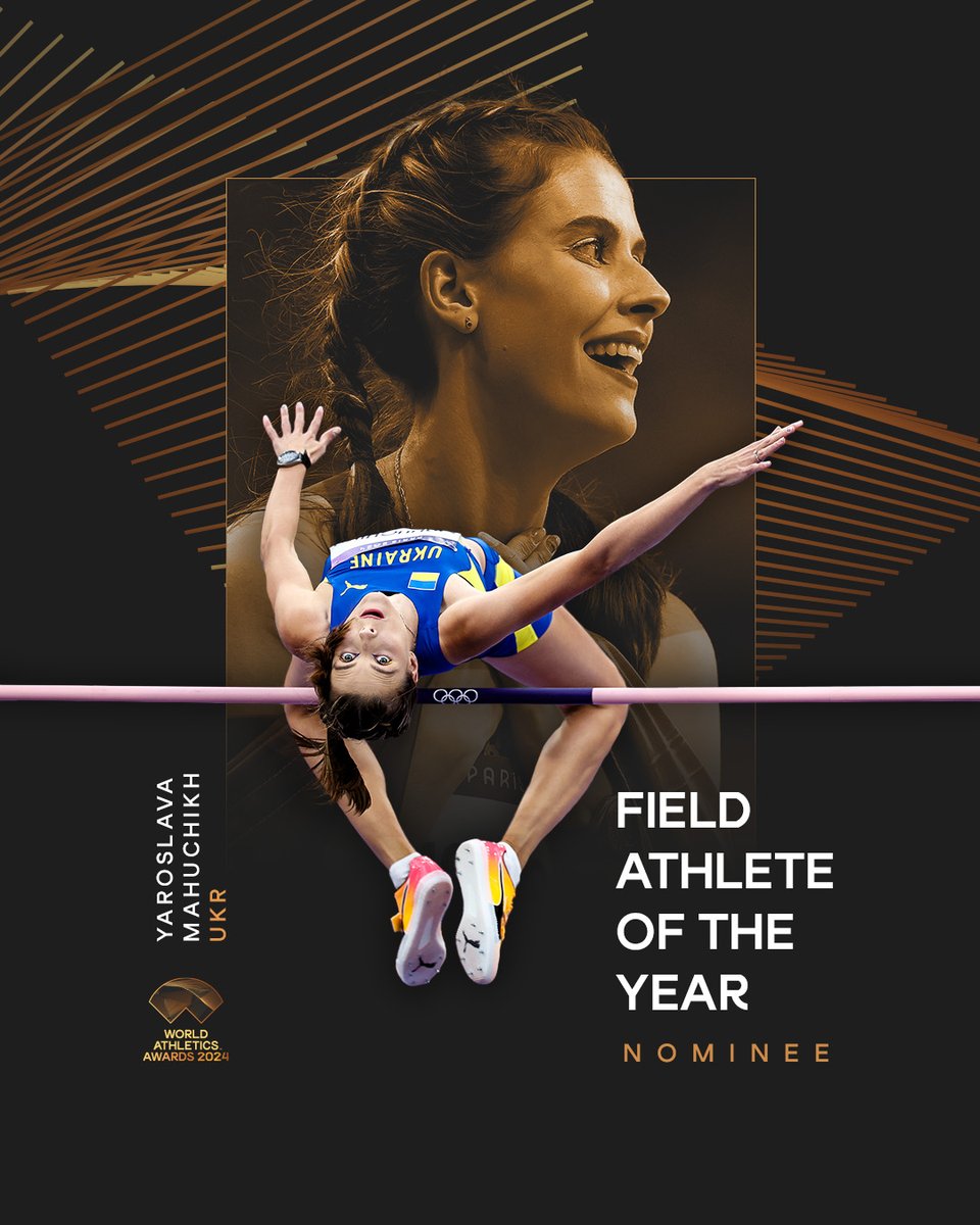 Female Field Athlete of the Year nominee ✨ 

Repost to vote for Yaroslava Mahuchikh 🇺🇦 in the #AthleticsAwards.

Voting closes on Sunday 20 October at 11:59 PM CEST.