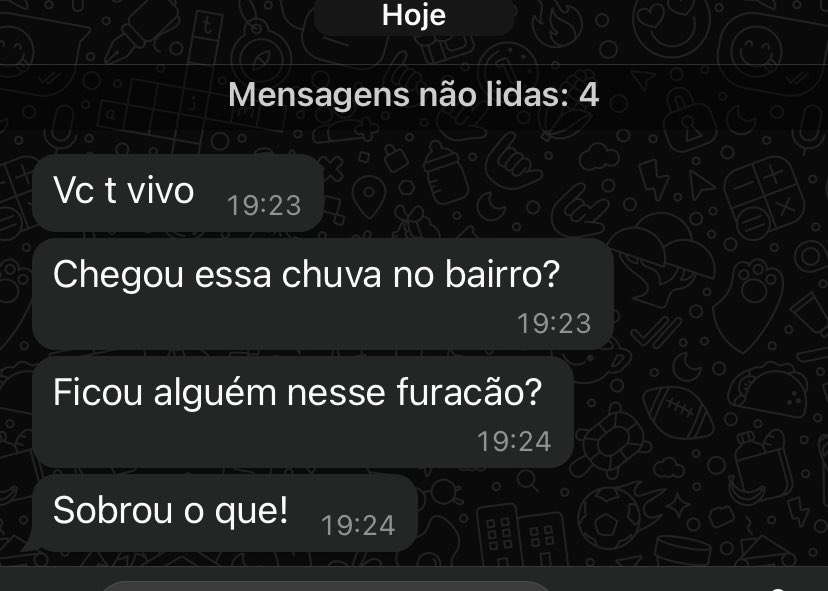 frncinho's tweet photo. minha mãe um pouco preocupada com a passagem do milton em sp https://t.co/57cqXNByHz