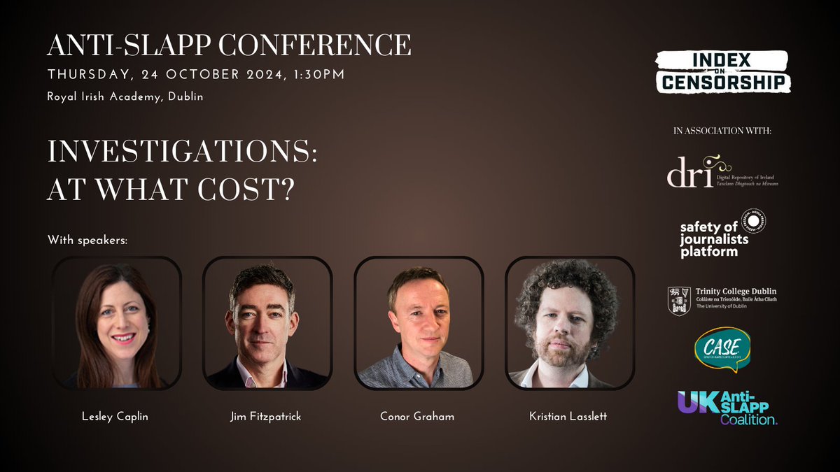 Join us to hear about how journalists, academics and those who publish their investigations are at risk of costly and time-consuming legal harassment when effective anti-SLAPP protections are not in place. Register via the thread ⬇️