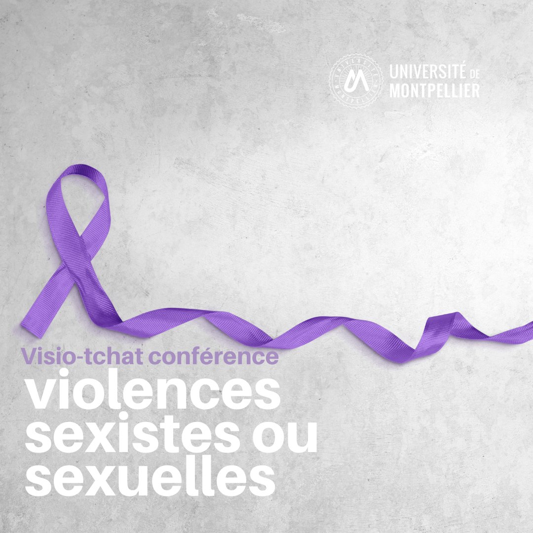 #VSS 🫷 Signaler les actes de Violences Sexistes ou Sexuelles  🫷
🗣️ Conf. Visio-Tchat
🗓️ 15 &amp; 16.10.24
📖 Programme : identifier les violences, les prévenir, comment agir face à une situation de VSS, quels sont les recours possibles...
✍️ Inscriptions : umontpellier.fr/agenda/visio-t…