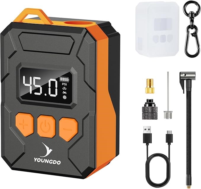 BikesHeaven's tweet photo. 150PSI Mini Bike Pump, YOUNGDO Bicycle Tire Inflator with Digital Pressure Gauge, Auto Stop Type-C Function Electric Bike Air Pump with Presta and Sch...
 is 39.99 USD (33% off)

 https://t.co/VvcYhooKcT 
   DealsW,com/bikes  #roadCycling #bike https://t.co/iqdfC9i2Ka