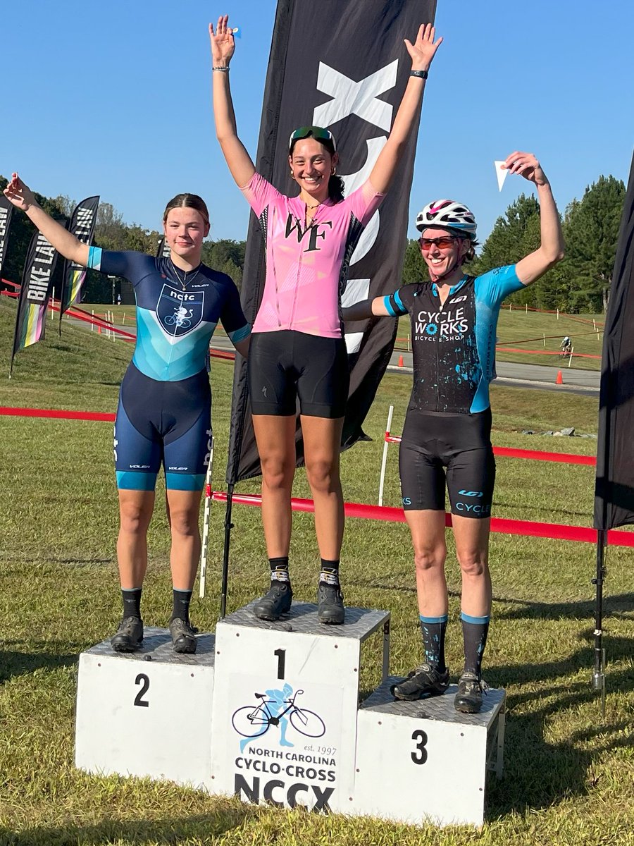 On Saturday, the Wake Forest Cycling Club traveled to Gibsonville, NC for the first Cyclocross race of the season. WakerStaff volunteer Leyla won 1st place in her category!  Way to go Leyla! Can't wait for the rest of the season! <a href="/WakeForest/">Wake Forest University</a>