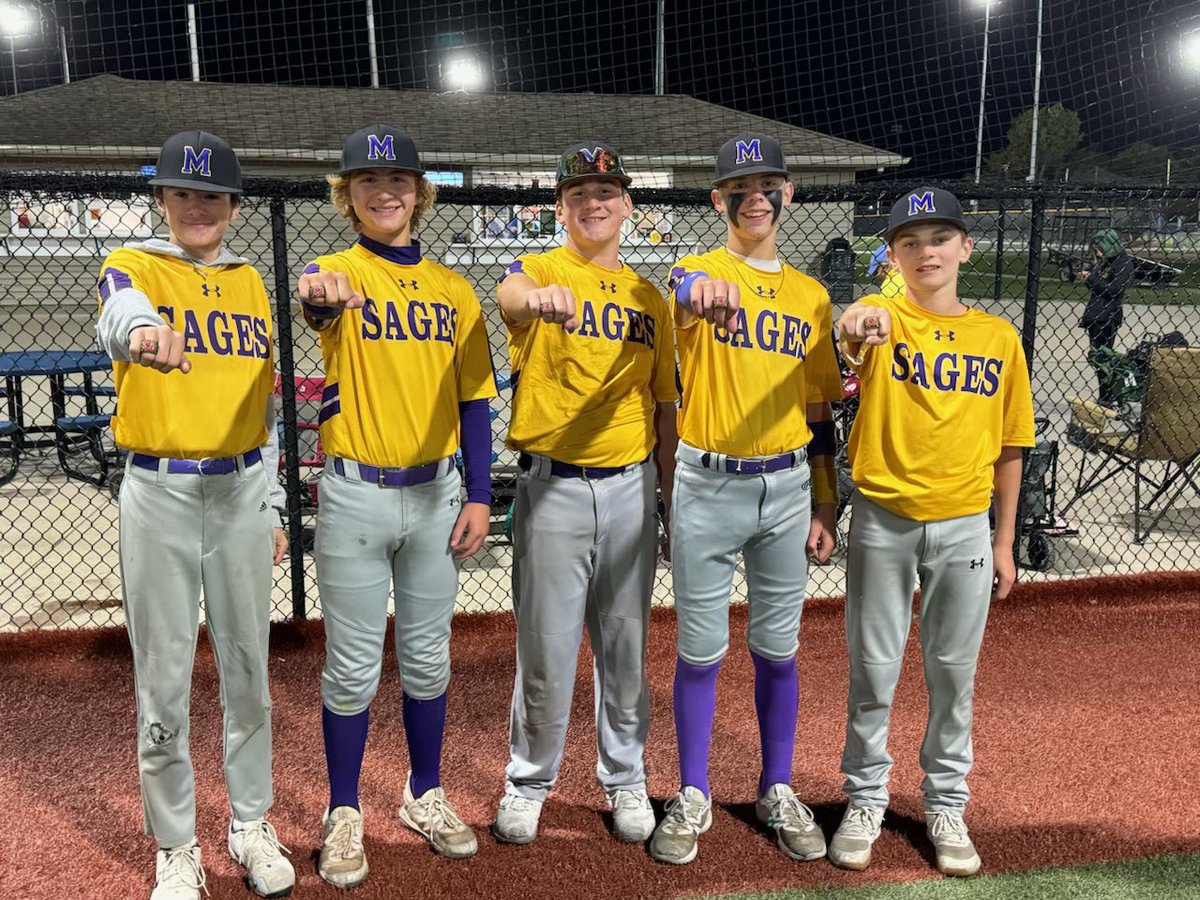 mmsbaseball25's tweet photo. Congratulations to the 5 Monticello 8th grade baseball players that were nominated to play in the All State Games. They won it all going 5-0 and outscored opponents 50-9.
#GoSages 
@SagesAthletics 
@GoSagesMMS https://t.co/1Nam8a5YcX