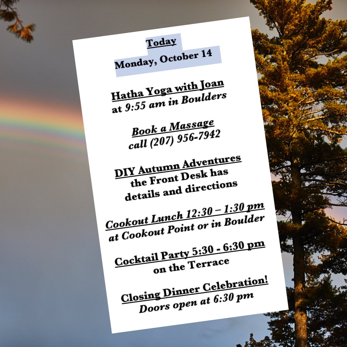 A celebratory day and evening. 🙂 #Migis #SebagoLake #mainefamilyvacation
#allinclusiveresort
#todayatmigis #yoga #cocktails