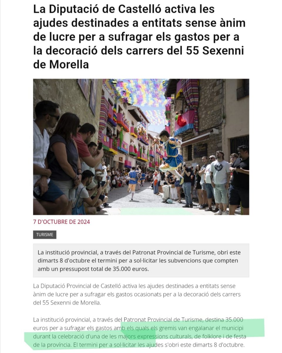 PSPVMORELLA's tweet photo. 😱 El PP de la Diputació exclou els gremis de Morella de les ajudes del Sexenni després d'un procés “caòtic”. Des del PSPV demanem una rectificació “urgent”. 
I és que ja vam denunciar a principis d’octubre l’endarreriment d’estes ajudes compromeses per a setembre. https://t.co/JPq7y6yFws