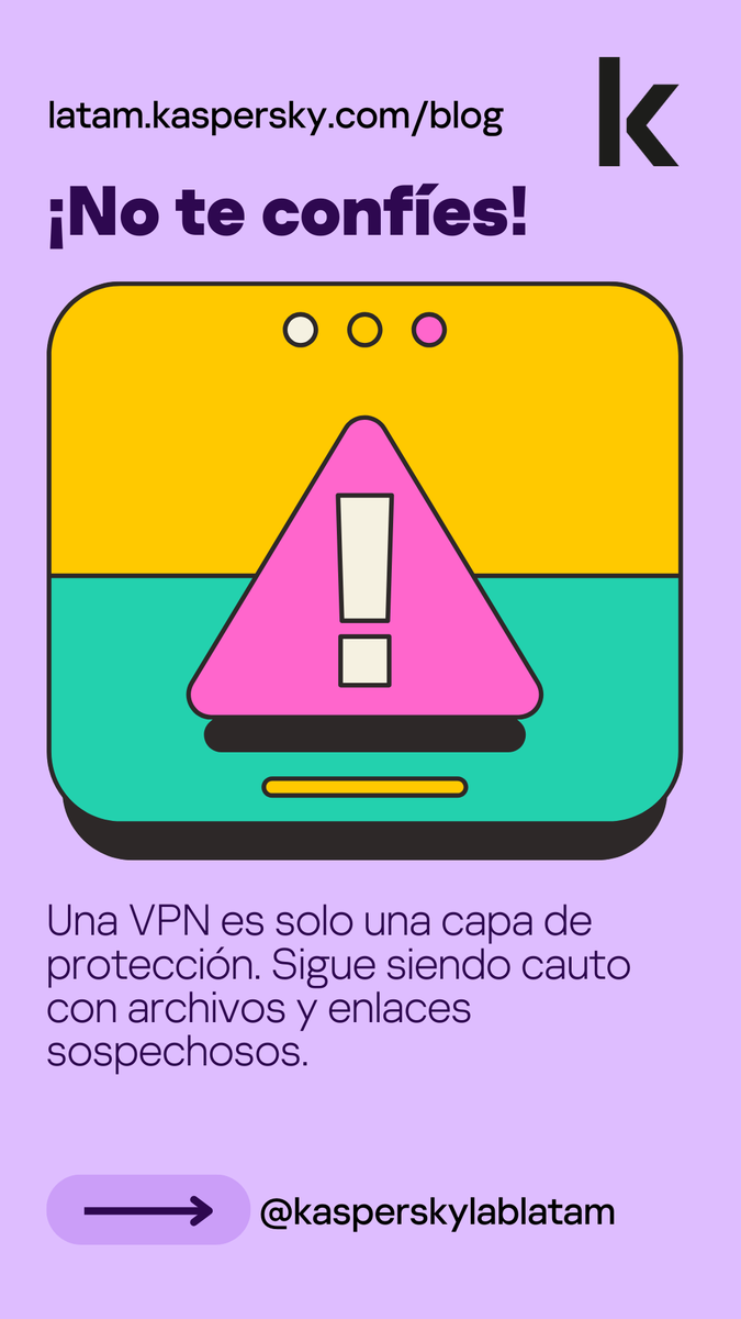 🚀 ¿Qué es una VPN y cómo puede mejorar tu #seguridad en línea? ¡Te lo explicamos en pocos pasos! Conoce sus ventajas y cómo una #VPN superrápida puede hacer la diferencia.✨👉kas.pr/5rh6

#kaspersky #privacidad #tecnologia #internet