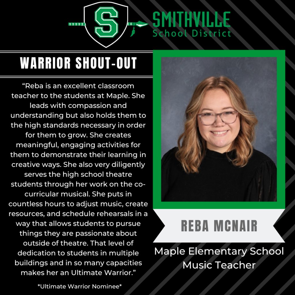 SmithvilleSD's tweet photo. There's no better way to start the week than by celebrating our incredible staff with a Warrior Shout-Out! ๐
#ssdpride https://t.co/PTduKY9yov