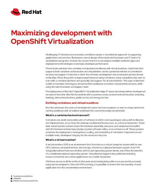 BryTechInc's tweet image. Lost on the modernization journey? Download this solution brief to see how @RedHat OpenShift Virtualization simplifies your path and gives you a unified platform for building, modernizing and deploying applications at scale. stuf.in/bf36ba