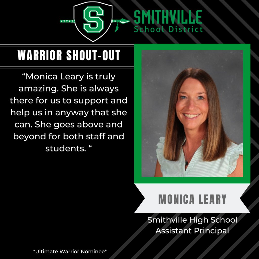 SmithvilleSD's tweet photo. There's no better way to start the week than by celebrating our incredible staff with a Warrior Shout-Out! ๐
#ssdpride https://t.co/lS0toB2G35