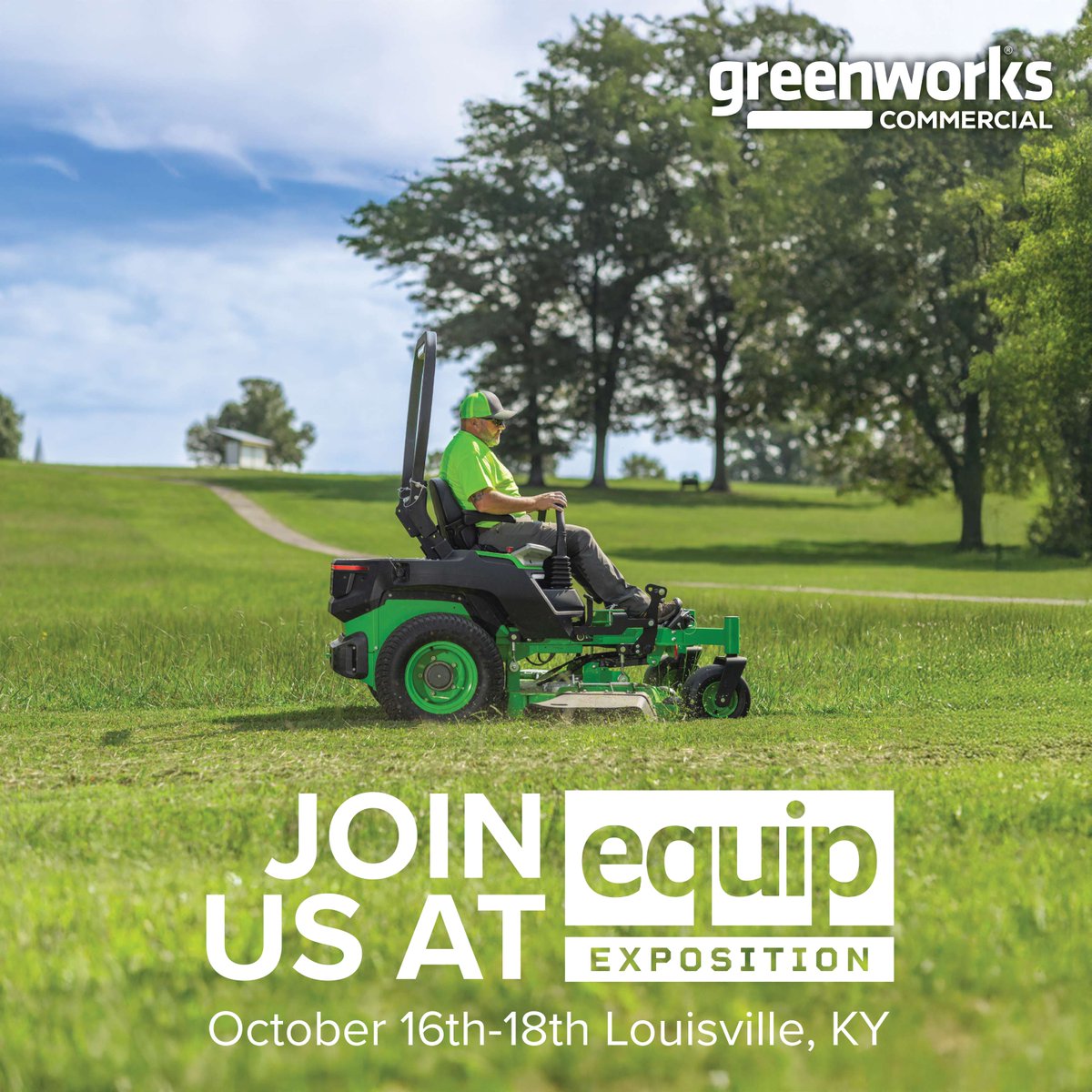 We are only TWO DAYS away from this year's Equip Exposition! 🔋

When: October 16th-18th
Where: Kentucky Expo Center - Louisville, KY
Booths: #3182 &amp; #8120

#EquipExpo #EquipExposition #EquipExposition2023 #OPEI #GreenworksCommercial