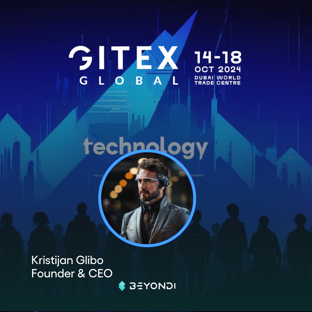 beyondiHQ's tweet photo. 📢 Exciting News!

Our CEO, Kristijan, will be attending the GITEX conference in Dubai – one of the world’s premier technology events! 🌟

GITEX is a fantastic opportunity to network with industry leaders, explore the latest innovations, and showcase our newest projects. Kristijan will be there to share our vision and strengthen our presence on the global tech stage.

Stay tuned for updates from the conference! For more information about GITEX, visit https://t.co/v9d3Y7080U

#GITEX2024 #Dubai #Technology #Innovation #Leadership #Beyondi