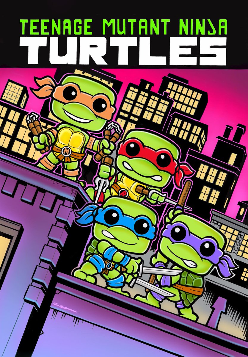 zeolee3's tweet photo. My first digital post is Teenage Mutant Ninja Turtles. This is digitally colorized from hand drawn artwork I did from 2019. 
The cover is recreationed from Comic Cover Issue #1 released in May 1984

[D#001]
#funko #tmnt #funkodigital #funkodigitalart https://t.co/TfpVqTy5qP