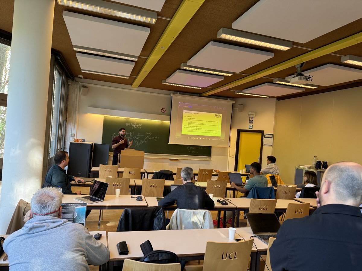 Great discussions at the <a href="/symbiotik_viz/">SYMBIOTIK</a> plenary meeting in Brussels, hosted by #UCL!

Konstantinos Raftopoulos from our team presented the latest progress on #Visualization Adaptive Mechanisms, Integration, and Security. 👏