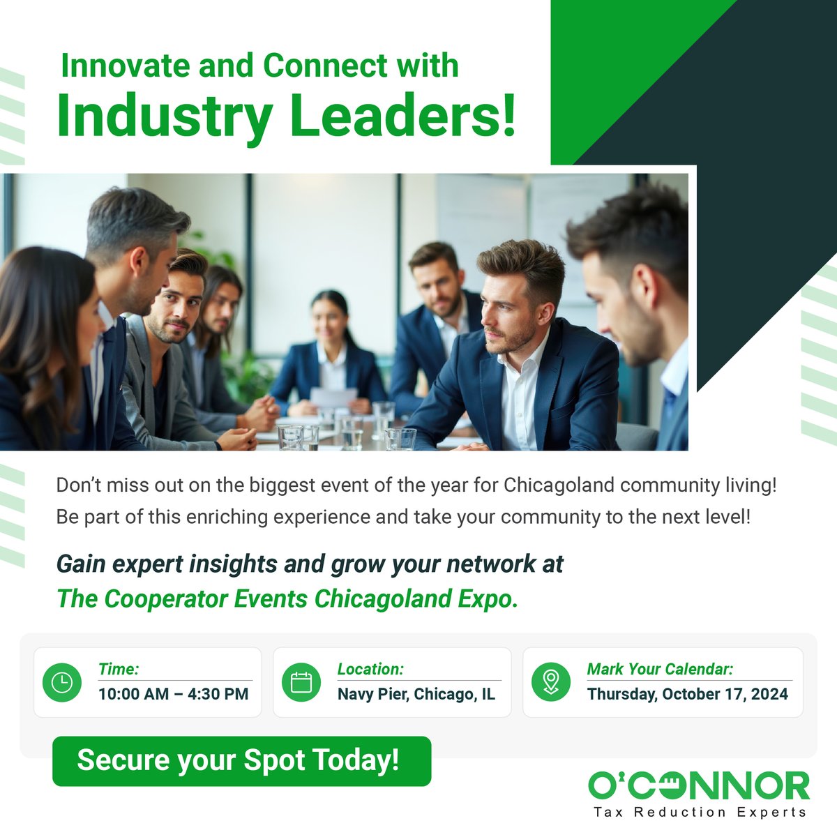 NationalPRtax's tweet photo. Get Ready for the Cooperator Events Chicagoland Expo! Don’t miss this perfect opportunity to connect with industry experts, explore innovative solutions, and participate in seminars designed to support the growth and success of your community.  
#ChicagolandExpo #CooperatorEvents https://t.co/Gl72cM0V6s