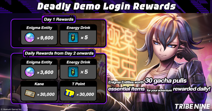 Deadly Demo login rewards