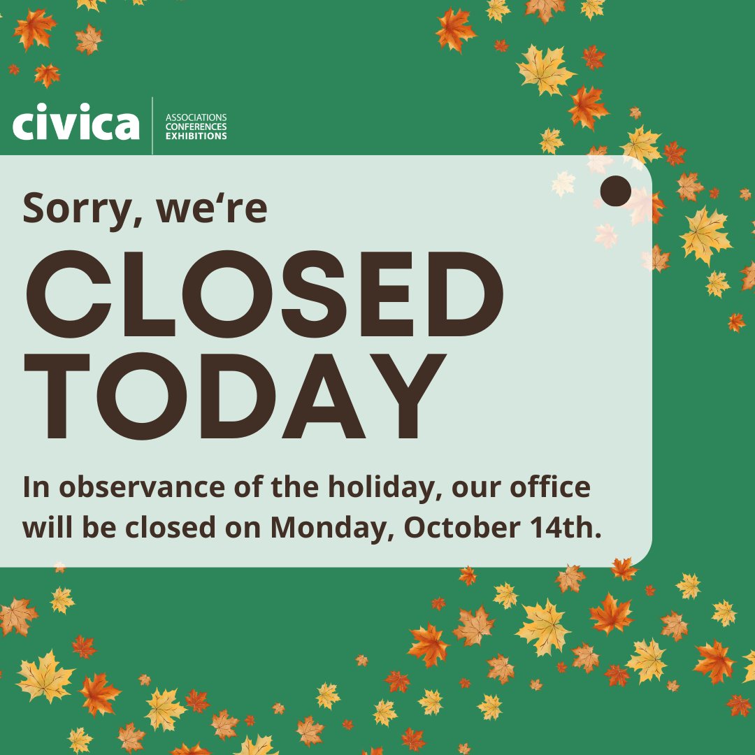 In observance of Indigenous People's Day/Columbus Day, our office will be closed today, October 14th. We hope everyone has a safe long weekend!