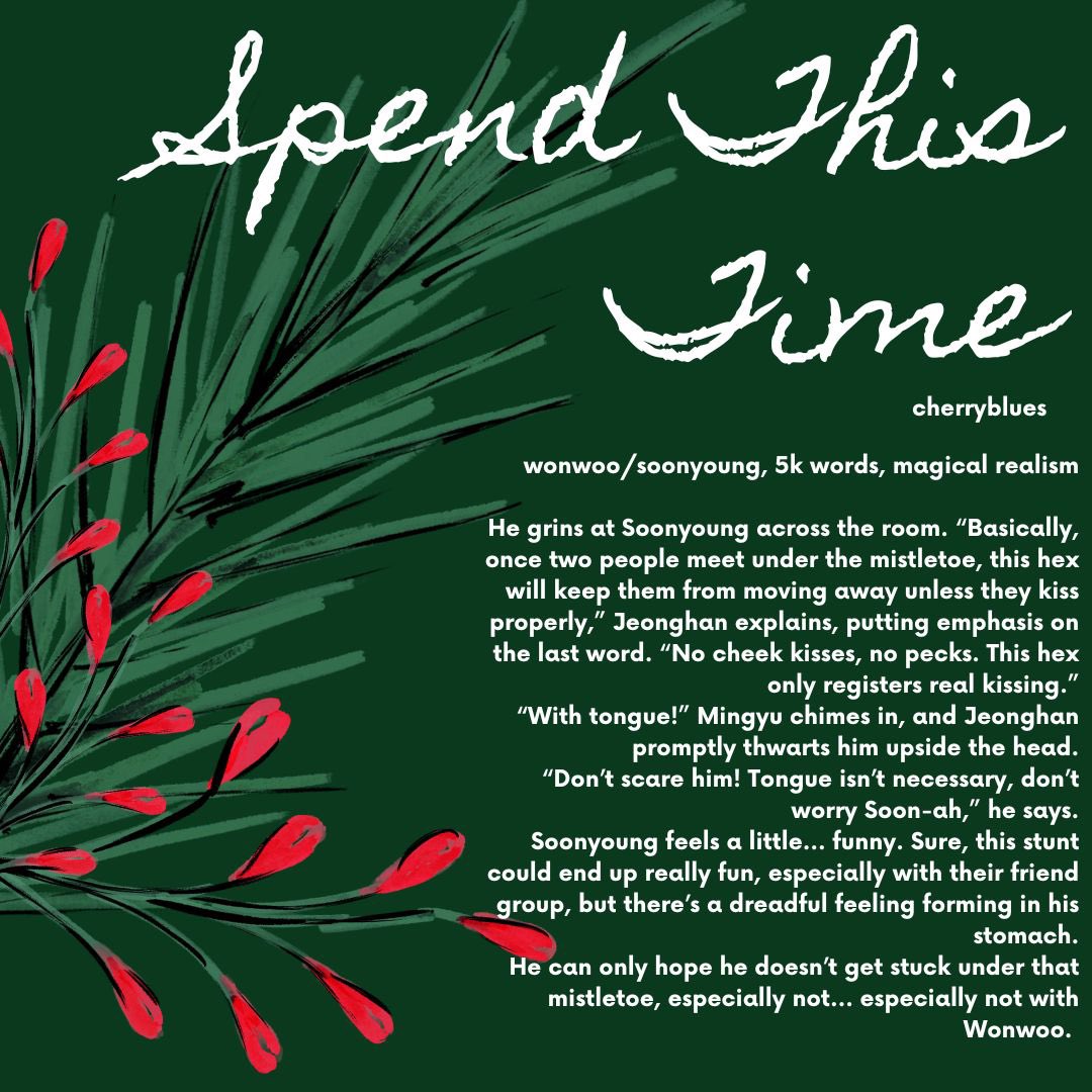Spend This Time

ww/hs, 5k words, magical realism 

archiveofourown.org/works/35922094
