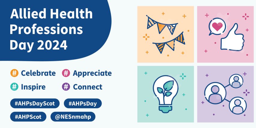 Happy AHP Day to all the AHP staff within the South Sector and beyond. Today we #celebrate the impact we make every day to patients within our services and #celebrate each other as professionals and colleagues who make our workplace a good place to work #AHPsDayScot #AHPsDay